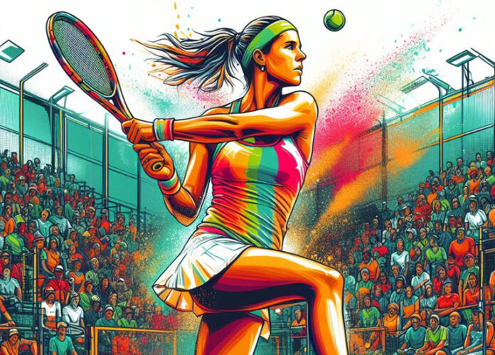 tennis player playing padel tennis player playing padel