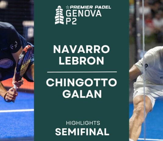 HIGHGLIGHTS. Chingotto and Galan defeated Navarro and Lebron in the semifinals of the Genova Premier Padel P2 tournament. 3035