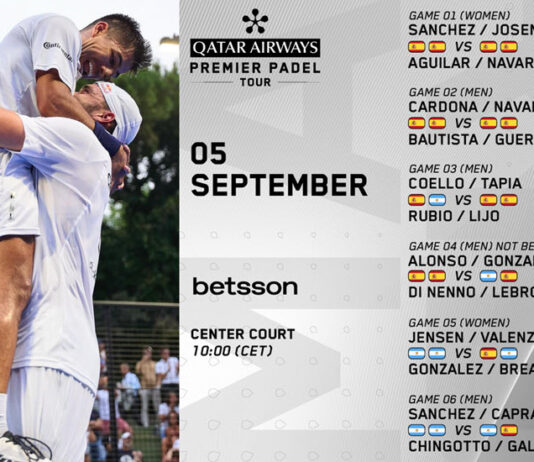 premier padel madrid thursday order of play