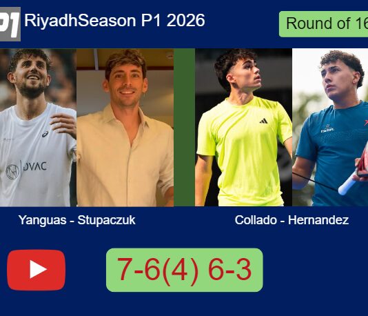 Yanguas and Stupaczuk grounds Collado and Hernandez 7-6(4) 6-3 in Riyadh – Riyadh Season P1 2026 – HIGHLIGHTS Match-Yanguas-Stupaczuk-vs-Collado-Hernandez