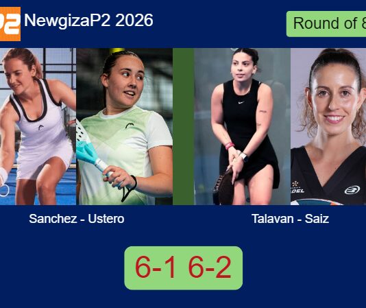 Sanchez Fallada and Ustero Prieto overcame Talavan and Saiz Vallejo 6-1 6-2 in New Giza – Newgiza P2 2026 Match-Sanchez-Ustero-vs-Talavan-Saiz