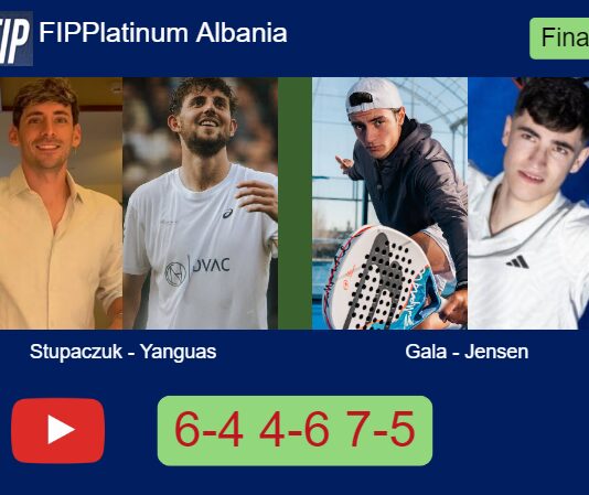 Stupaczuk and Yanguas beat Gala and Jensen 6-4 4-6 7-5 in Tirana to win the title – FIP Platinum Albania – HIGHLIGHTS Match-Stupaczuk-Yanguas-vs-Gala-Jensen