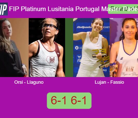 Orsi and Llaguno Zielinski ground Lujan Rodriguez and Fassio Goyeneche 6-1 6-1 in Paredes – FIP Platinum Lusitania Portugal Master Padel Match-Orsi-Llaguno-vs-Lujan-Fassio