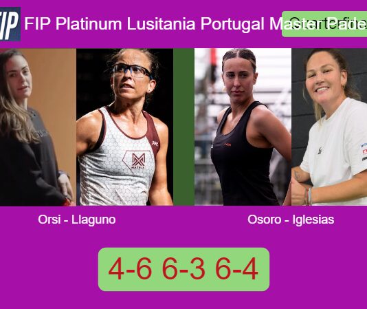 Orsi and Llaguno Zielinski outlasts Osoro Ulrich and Iglesias Segador 4-6 6-3 6-4 in Paredes – FIP Platinum Lusitania Portugal Master Padel Match-Orsi-Llaguno-vs-Osoro-Iglesias