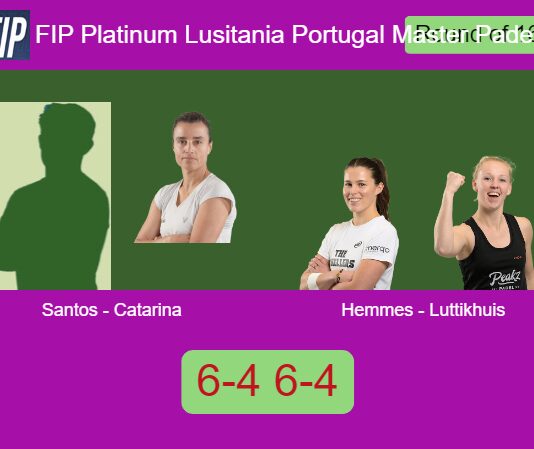 Santos and Catarina Nogueira defeated Hemmes and Luttikhuis 6-4 6-4 in Paredes – FIP Platinum Lusitania Portugal Master Padel Match-Santos-Catarina-vs-Hemmes-Luttikhuis