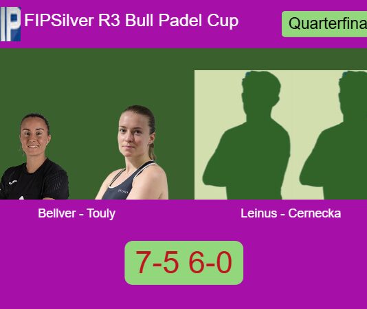 Bellver Fructuoso and Touly conquered Leinus and Cernecka 7-5 6-0 in Belfast – FIP Silver R3 Bull Padel Cup Match-Bellver-Touly-vs-Leinus-Cernecka