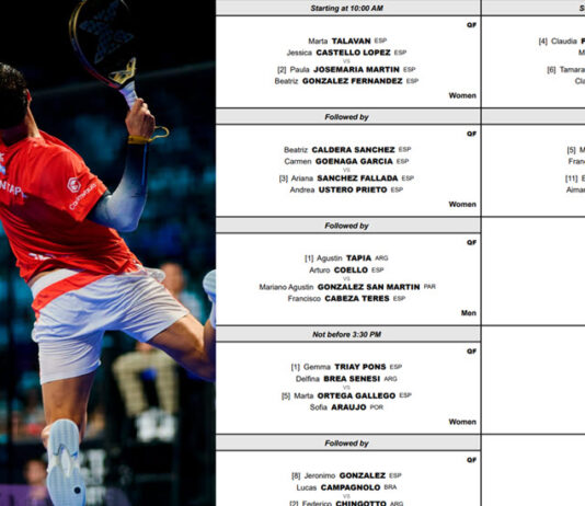 London P1 Quarter-Finals: Friday, 7 August 2026 Order of Play and Live Streaming Guide with Coello, Tapia, Galan and Chingotto