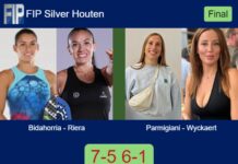 Evangelina Bidahorria and Riera lift the trophy in Houten after a 7-5 6-1 victory over Parmigiani and Wyckaert Match-Bidahorria-Riera-vs-Parmigiani-Wyckaert