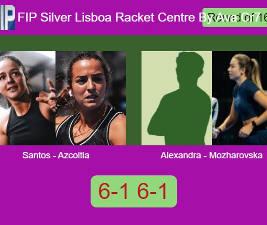 Santos Domingos and Azcoitia Mazo brush past Alexandra Abalada and Mozharovska 6-1 6-1 in Lisboa – FIP Silver Lisboa Racket Centre By Ava Cr7 Match-Santos-Azcoitia-vs-Alexandra-Mozharovska
