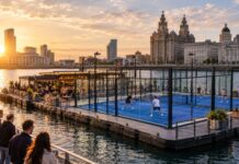 “We are really pleased to be bringing the UK’s first floating padel courts to Liverpool Waters,” James Whittaker says as venue clears licensing hurdle