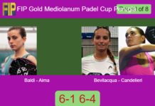 Maria Baldi and Aima continue their FIP Gold Mediolanum Padel Cup Perugia run by ousting Bevilacqua and Candelieri 6-1 6-4 Match-Baldi-Aima-vs-Bevilacqua-Candelieri