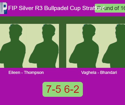 Eileen Trafford and Thompson advance at FIP Silver R3 Bullpadel Cup Stratford after beating Vaghela and Bhandari 7-5 6-2 Match-Eileen-Thompson-vs-Vaghela-Bhandari