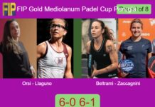 Orsi and Llaguno Zielinski book their place in the next round with a 6-0 6-1 win over Beltrami and Zaccagnini Match-Orsi-Llaguno-vs-Beltrami-Zaccagnini